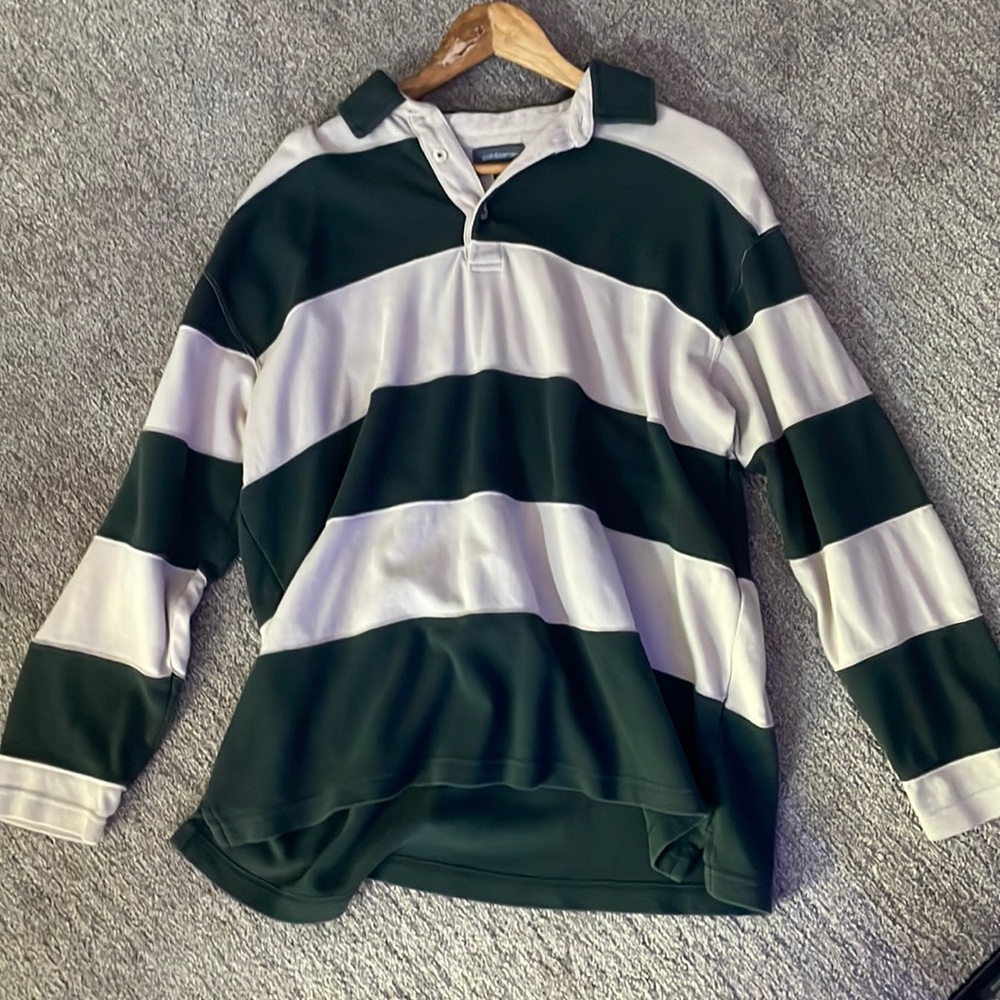 Croft and Barrow Long sleeve Rugby Polo
